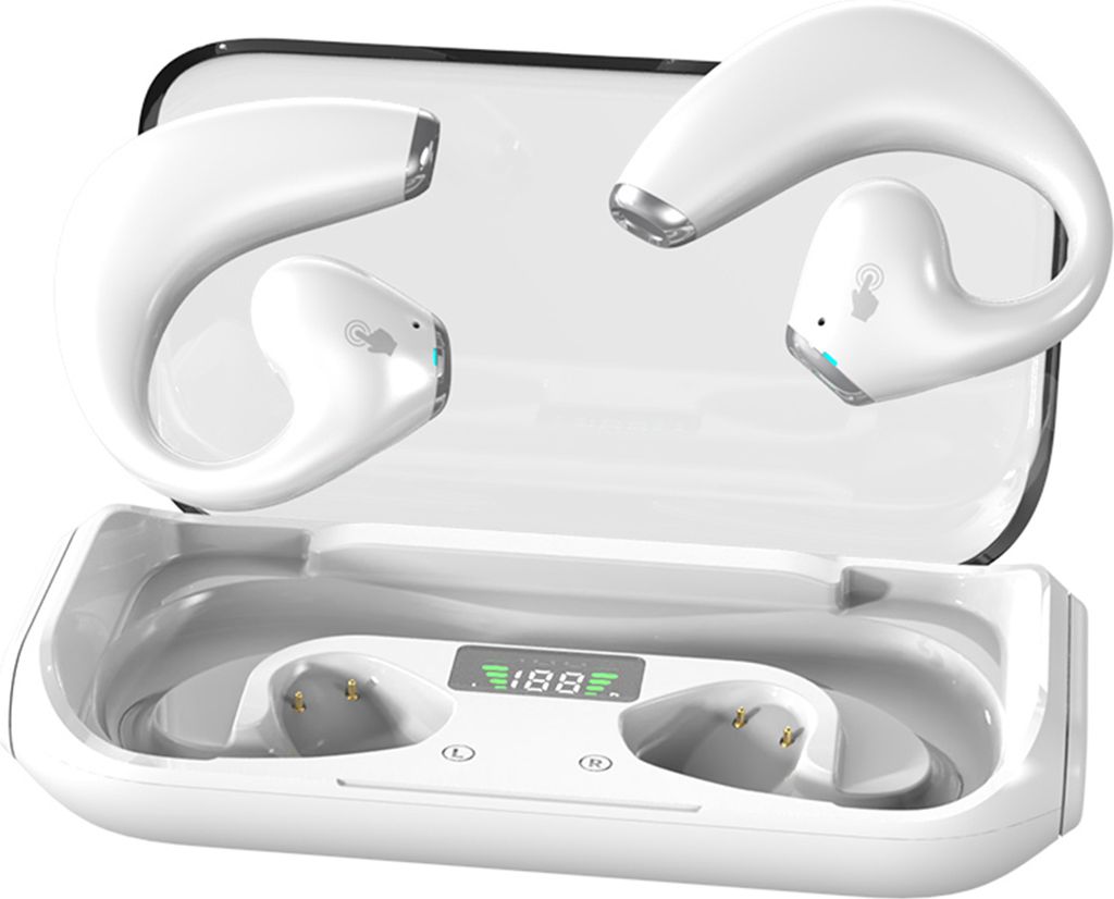 Kabellose Ohrhoerer BT5.3 Ohrbuegel-Ohrhoerer Schweissfeste Outdoor-Sportkopfhoerer Gaming-Headset mit geringer Latenz ENC-Rauschunterdrueckung fue...