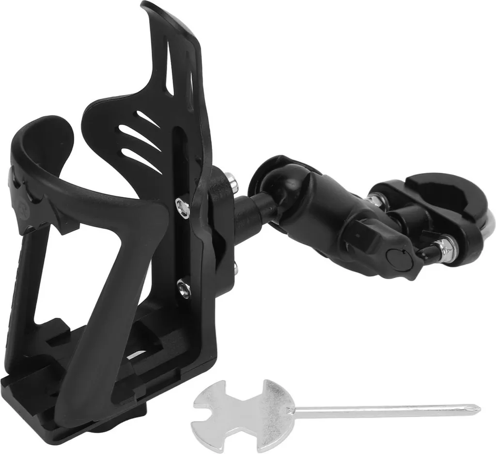 Support bouteille moto anti-vibration en nylon pour guidon universel