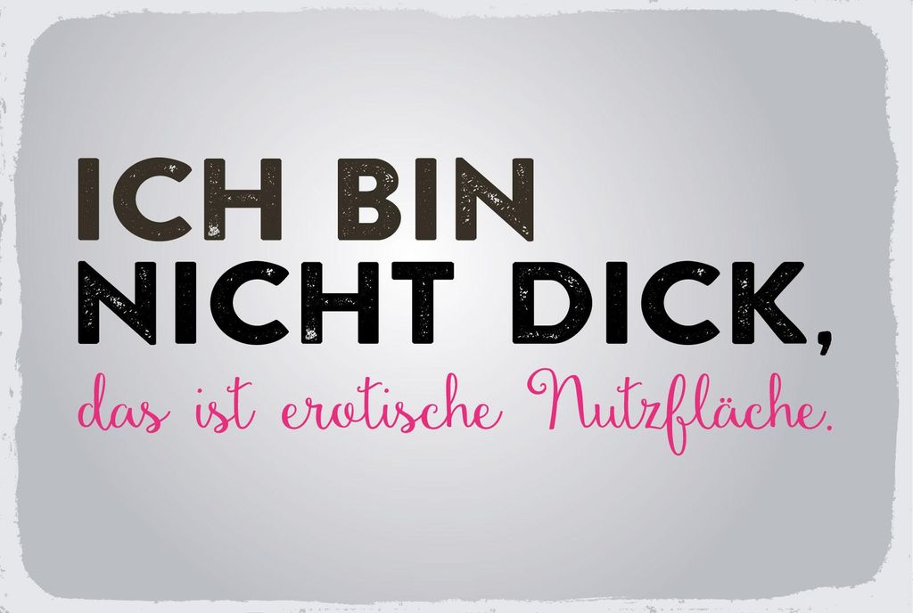 vianmo Blechschild 12x18 cm Ich bin nicht dick, das ist Nutzfläche