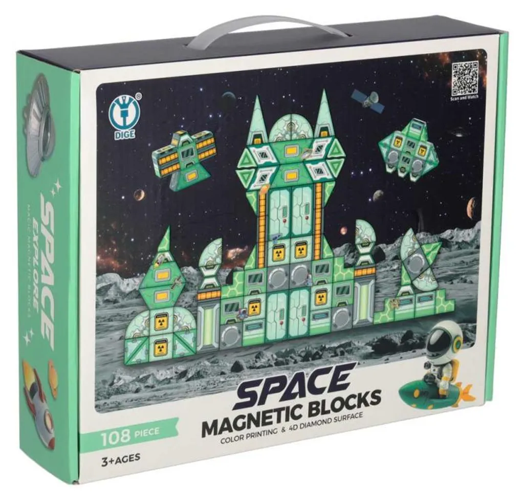 Jeu de construction magnétique pour créer une station spatiale 3D - 9