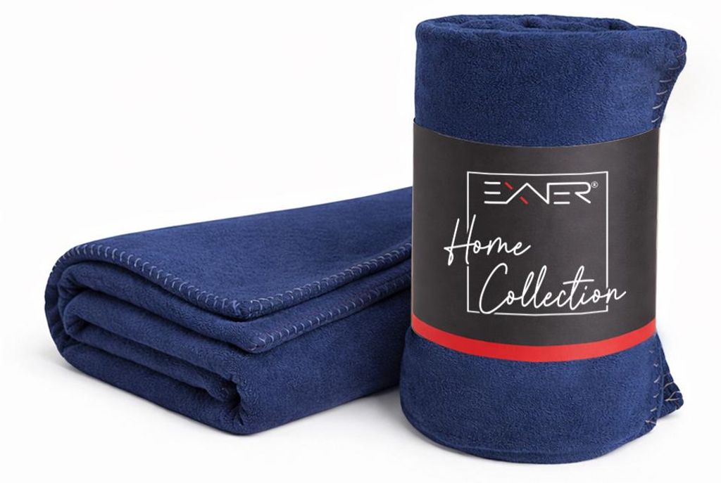 Polar Fleecedecke navy 130 x 160 cm   : navy : 100% Produktbild 