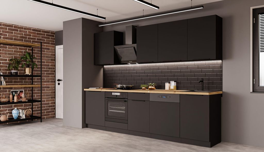 Küche SIENA BASIC 280 cm Küchenzeile Küchenblock Produktbild 