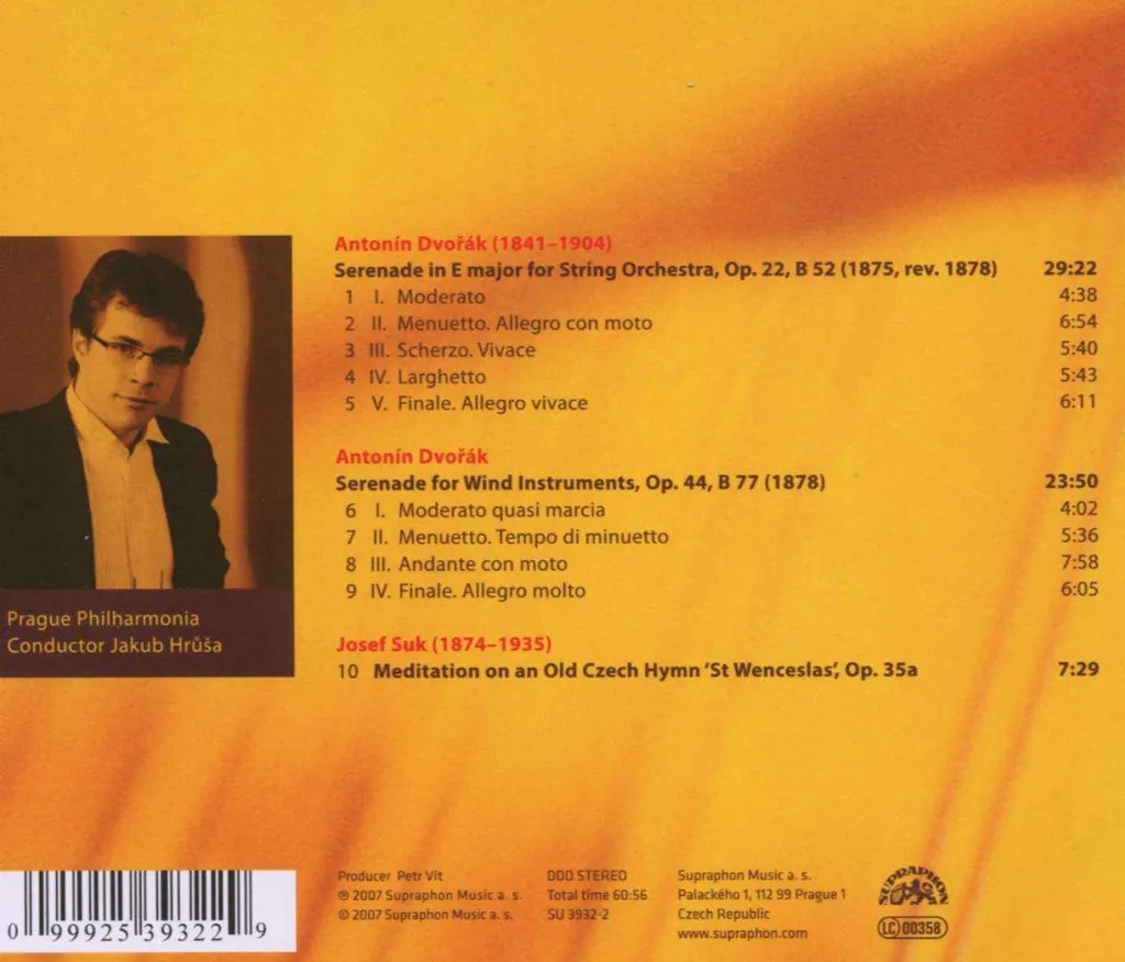 Musique de Relaxation Classique : Dvorak Sérénade pour Cordes op.22 CD - 2