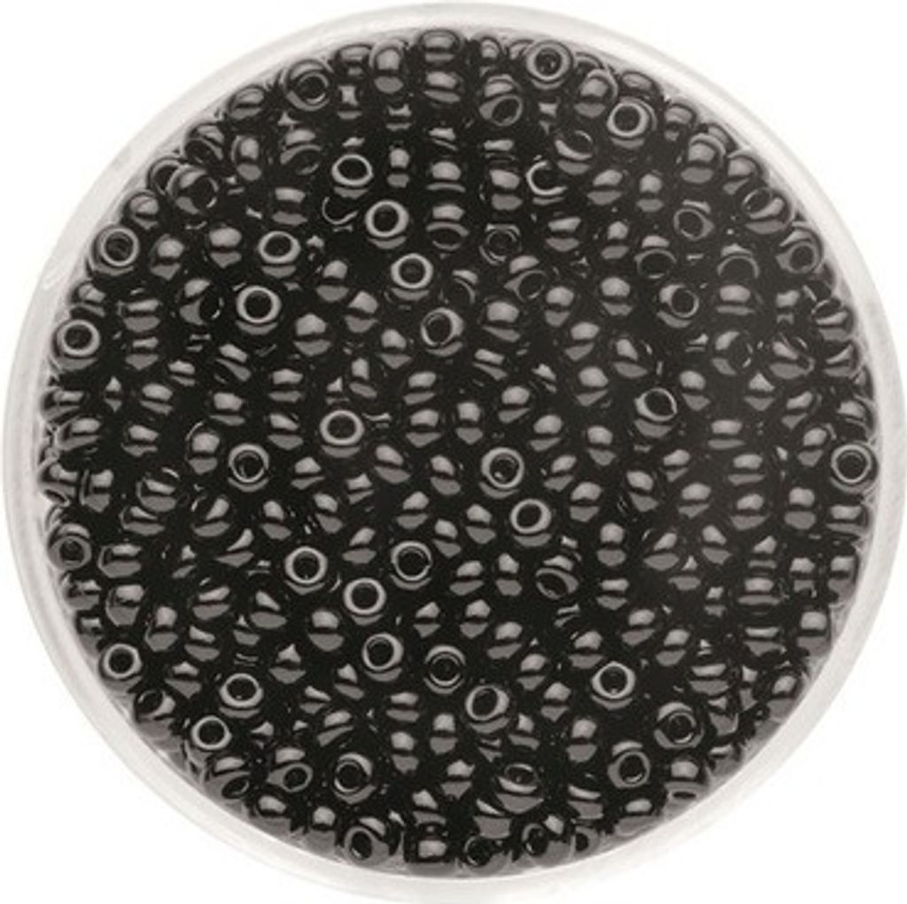 Rocailles satt schwarz 2,6 mm 17 g