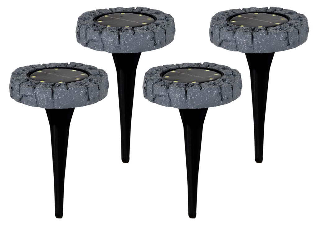 4er-Set LED Solar-/Bodenerdspieß "KIAN" Ø: 12 cm, Lampe für Produktbild 