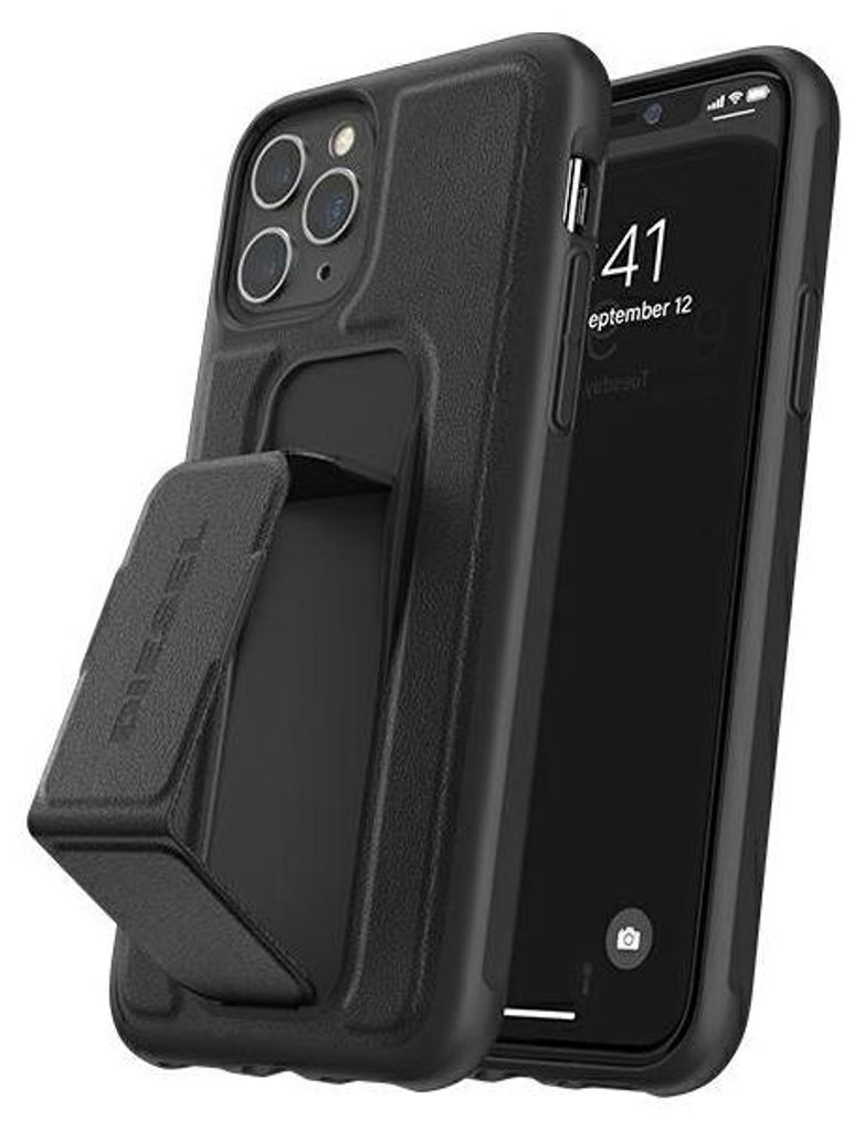 Diesel Grip Case Leather Look Iphone12/12 Pro Czarny/Black Image du produit 