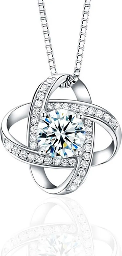 Engelsrufer Collana Infinito Love – Argento 925 Con Zirconi Bianchi, 40+4 Cm