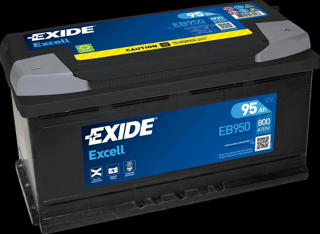 Exide EB950 Excell 12V 95Ah 800A Autobatterie Produktbild 