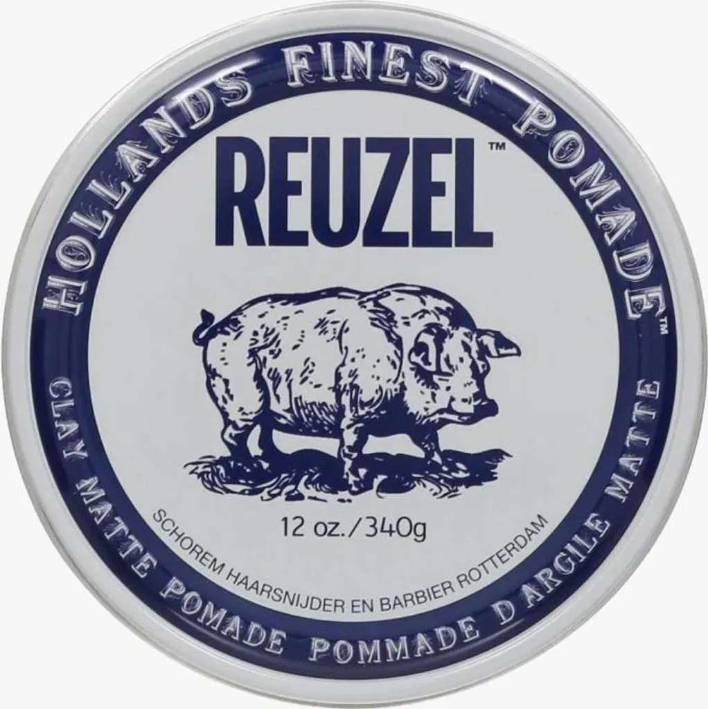 Cire cheveux argile mate Reuzel 340g - Pommade coiffante fixation forte