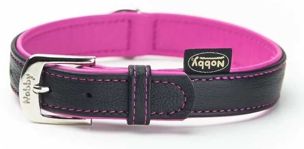 Collare Nobby PACIFIC Fucsia 47cm in Vera Pelle di Vitello Italiana