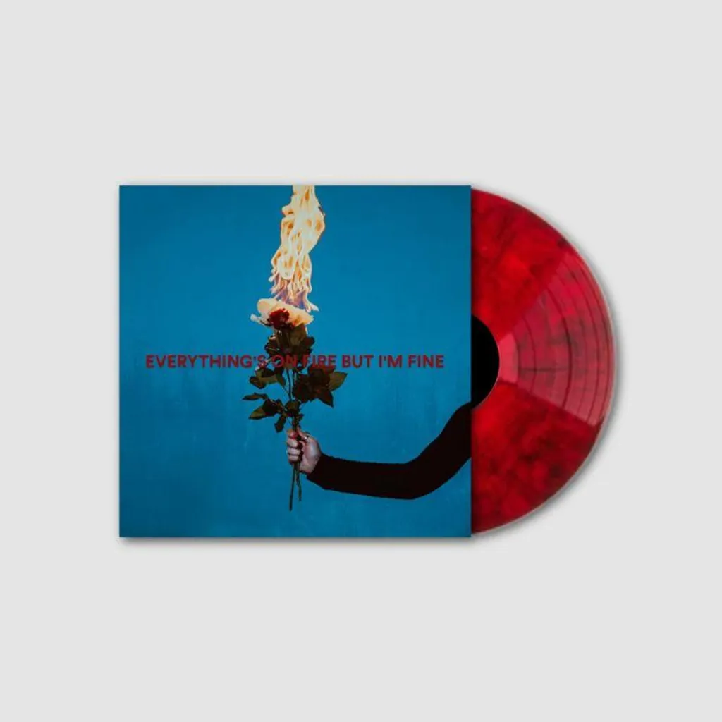 Vinyle rouge marbré As December Falls Everythings On Fire album punk rock