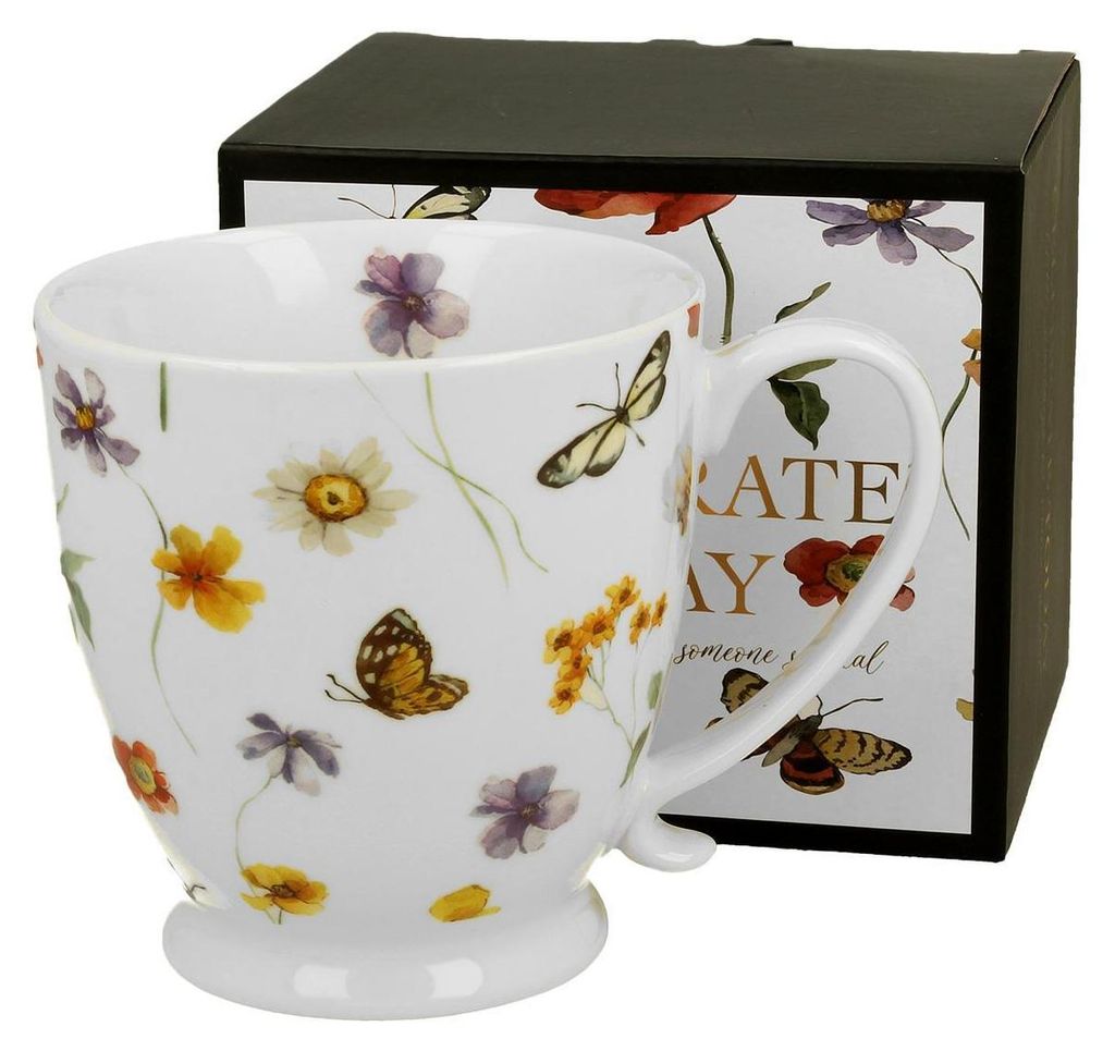 Duo | Tasse en porcelaine - 510 ml - Motif floral - Cadeau Image du produit 
