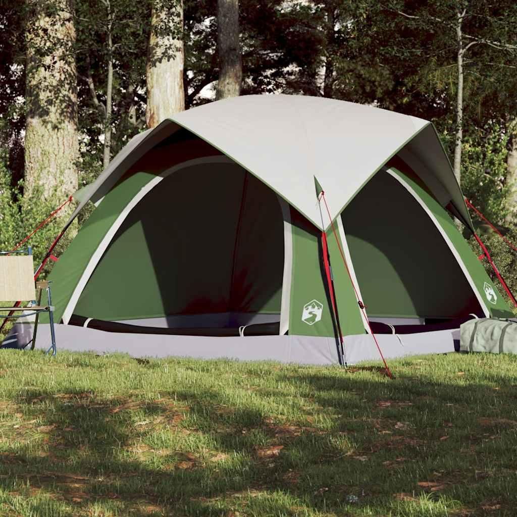 vidaXL Campingzelt 4 Personen Grün Wasserdicht Produktbild 