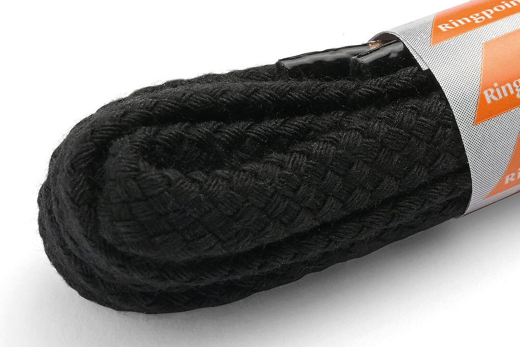 RINGELSPITZ - Flach Medium Grob – Robuste Schnürsenkel für Markante Looks - 100 cm, schwarz