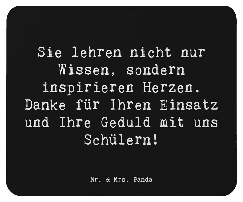 Mr. & Mrs. Panda Mauspad Spruch Danke Lehrer - Schwarz - Produktbild 