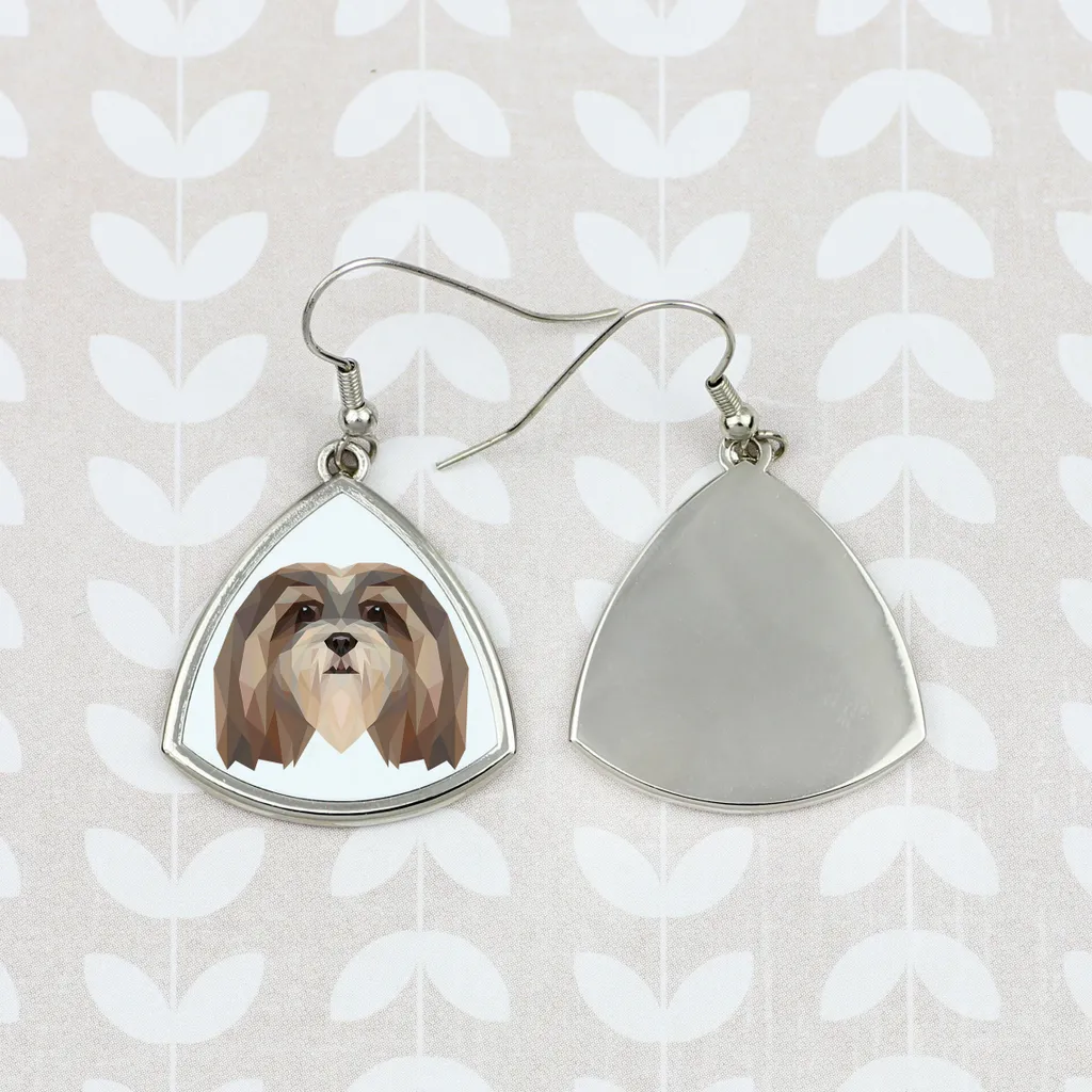 Gioielli Lhasa Apso Art-Dog | Orecchini Cane Geometrico Creativi - 4