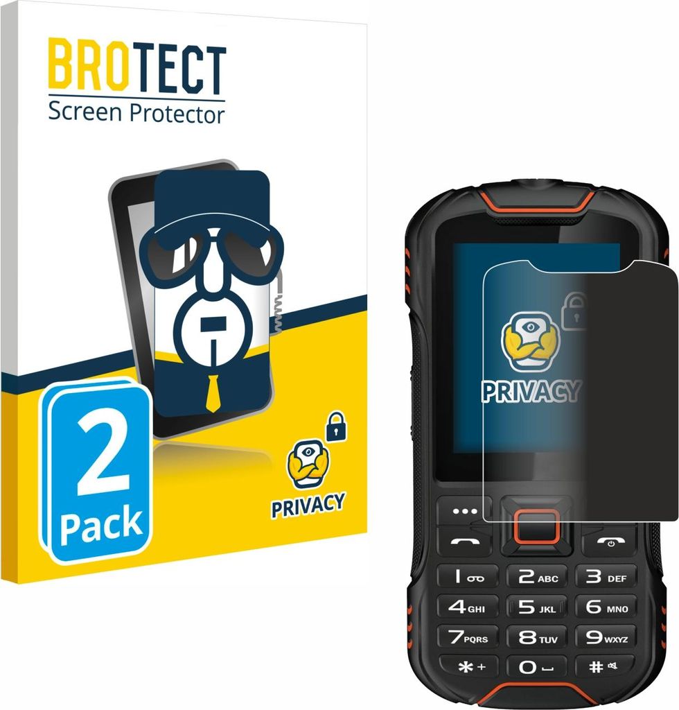 2x BROTECT Sichtschutzfolie für Gigaset GLX8 Anti-Spy Privacy Sichtschutz Blickschutz Folie Blaulicht-Schutz