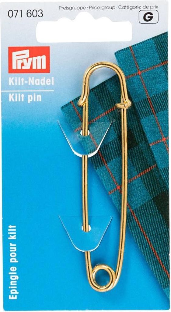 Épingle de fermeture pour kilt, 76 mm, dorée Image du produit 