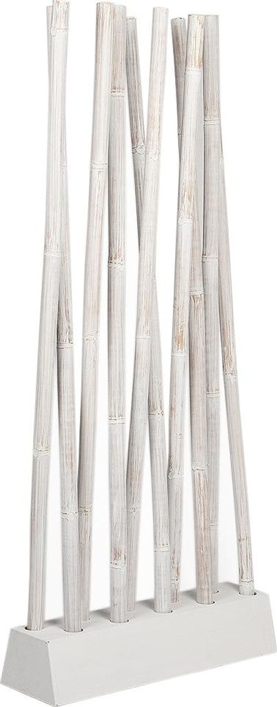 Stilvoller Bambus Raumteiler PARAVENTO Weiß ca. 97x200cm (BxH)