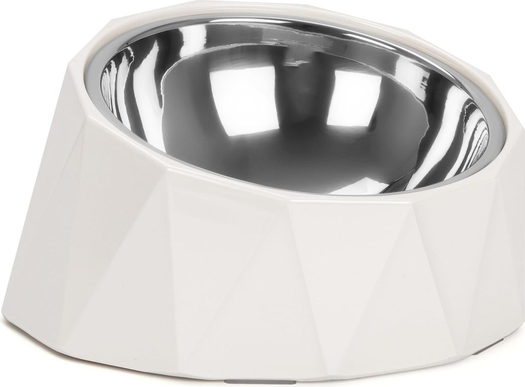 Belle Vous Schräge Futterstation mit Herausnehmbarem Hundenapf Erhöht - 470 ml Hundenapf Edelstahl - Rutschfester & Auslaufsicherer Wasser-/Hunde...