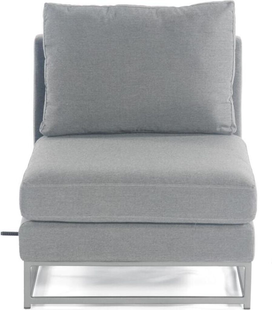 Sessel Unique Sitzhocker 90 x 72 x 72 cm Gartenmöbel Grau Flanelle
