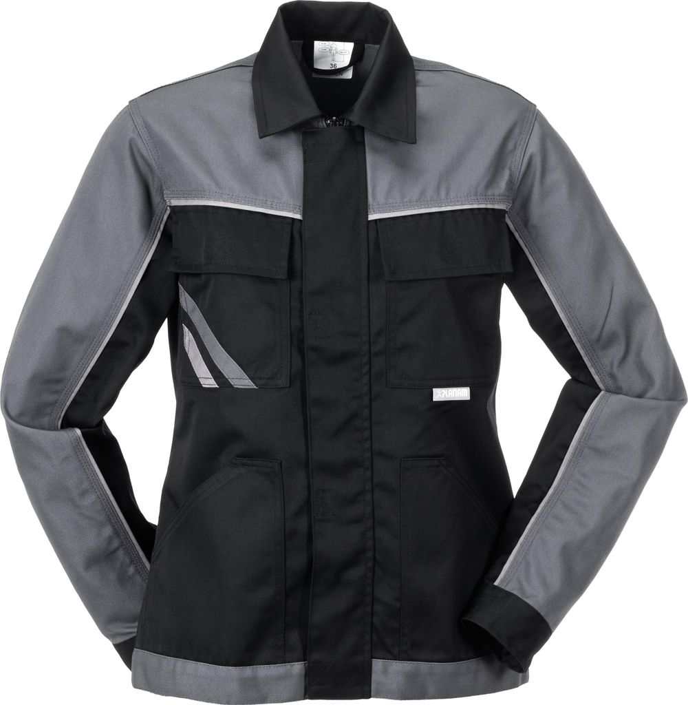 Planam  Highline Damen Bundjacke schwarz/schiefer/zink Gr. Produktbild 