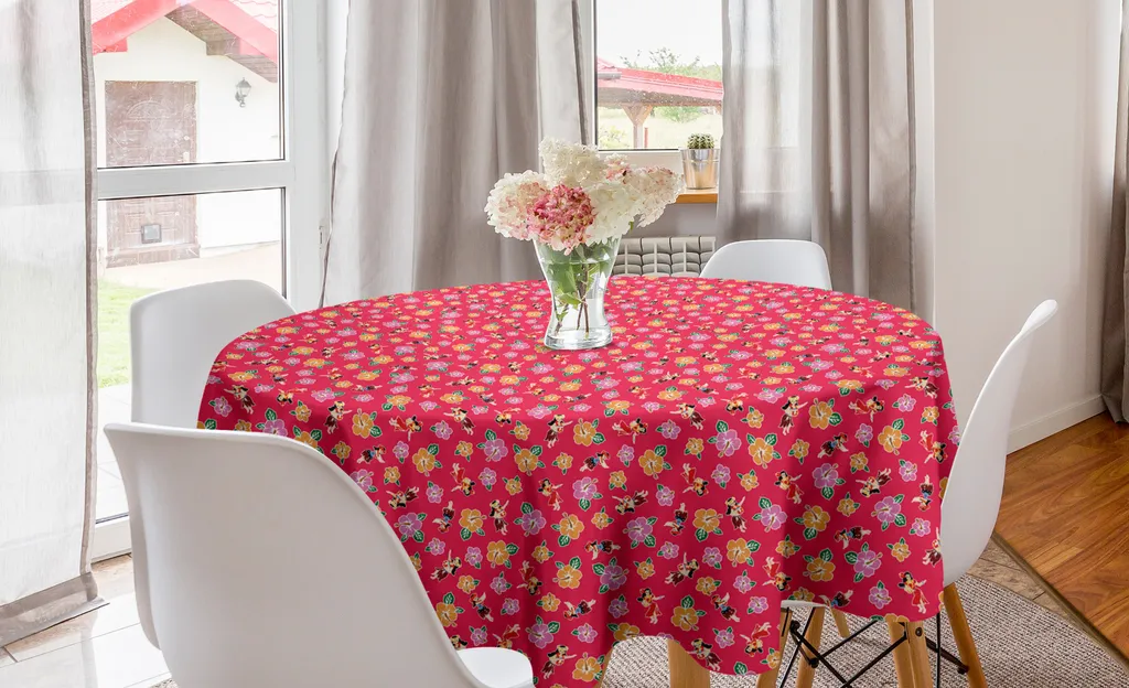 Tovaglia Rotonda Satin 150cm Rosa Scuro - Design Abakuhaus