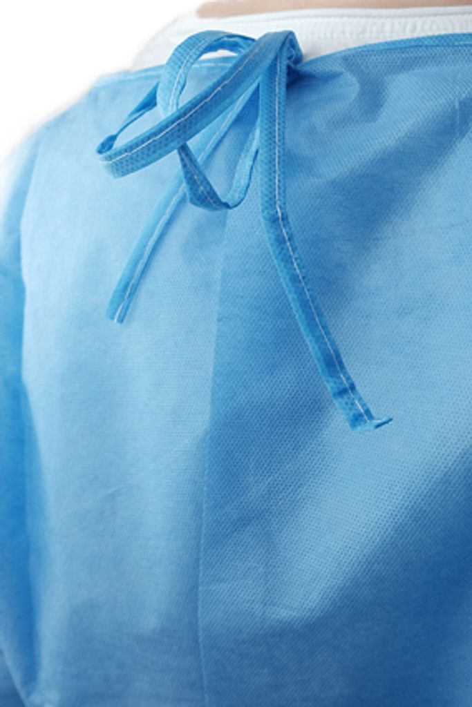 SMS-Schutzkittel blau, 40g/m² flüssigkeitsabweisend, Produktbild 3