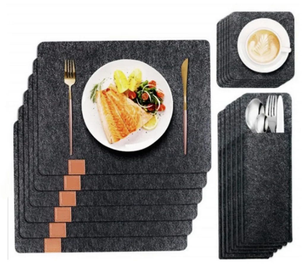 Herzberg HG-04203: Set tovaglietta da tavolo da pranzo in Immagine del prodotto 