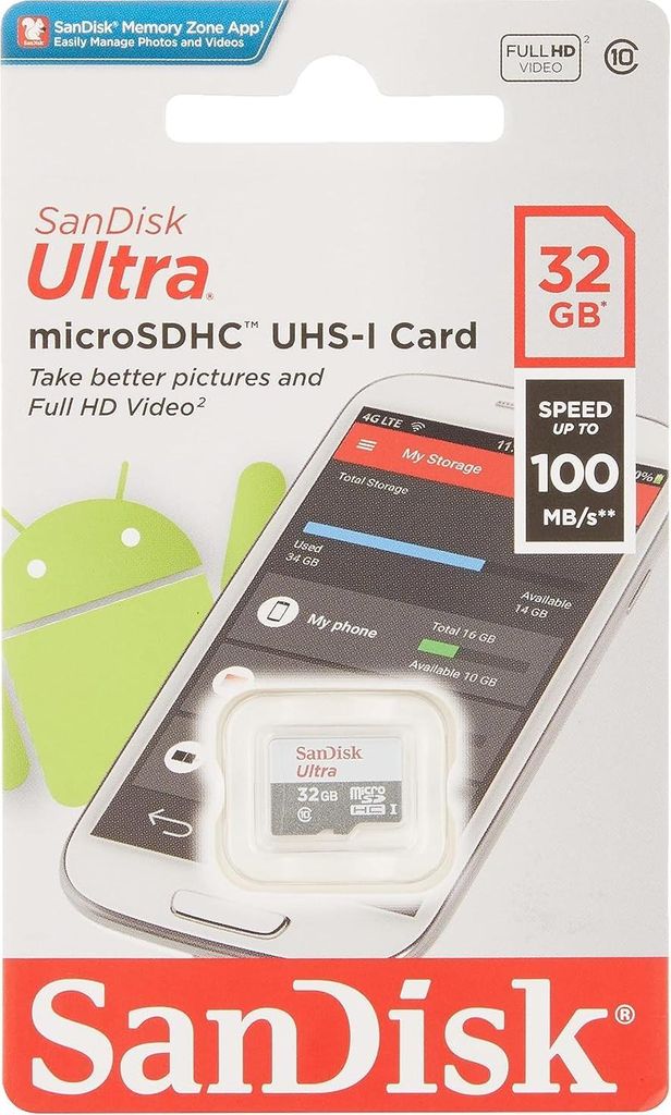 SanDisk Ultra - Scheda di memoria flash - 32 GB - Classe 10 Immagine del prodotto 