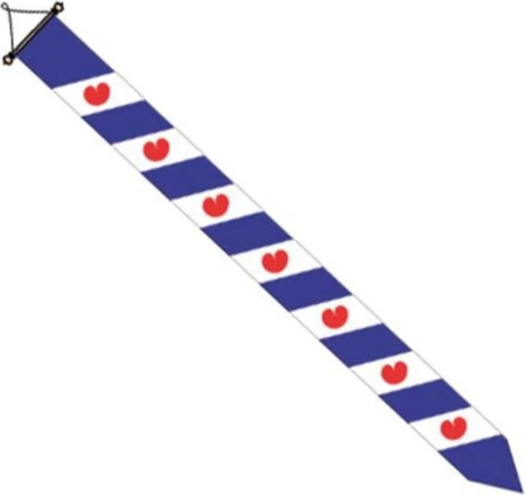 Grand fanion de mât Friesland 400 cm en tissu résistant aux intempéries