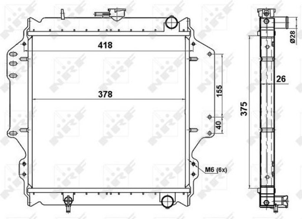 NRF Motorkühler für Suzuki Samurai Sj