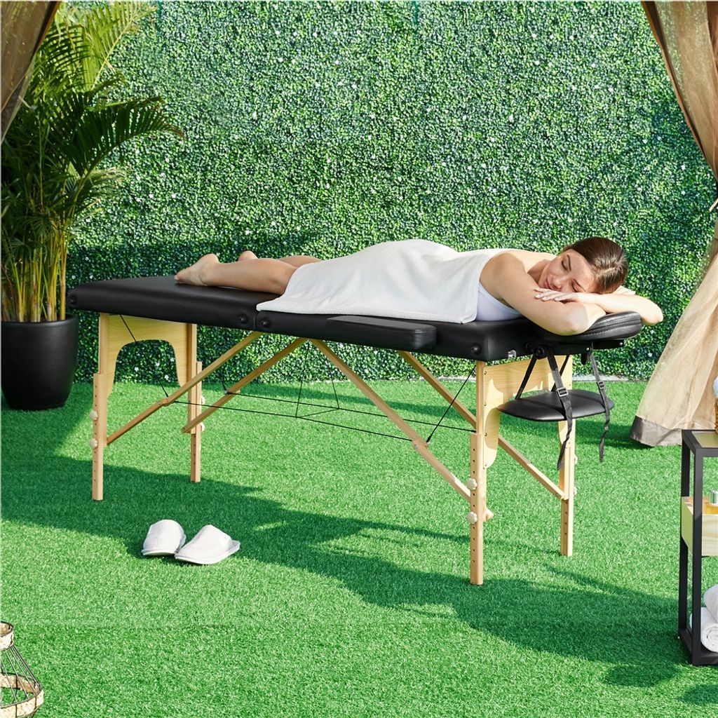 Yaheetech Massageliege Mobile Massagetisch 2 Zonen Produktbild 3