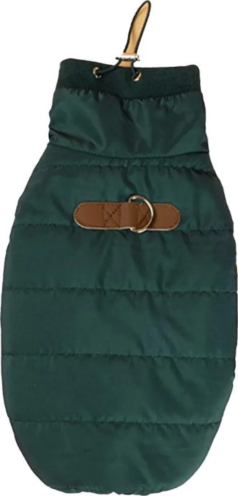 INF Caldo Gilet con Imbracatura per Animali - Abbigliamento Invernale per Cani e Gatti con Trazione Verde L