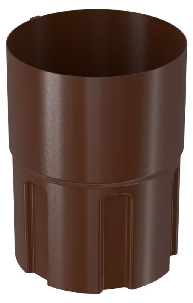 BRYZA Fallrohrverbinder verzinkt Ø 90 mm, Braun RAL 8017 Produktbild 