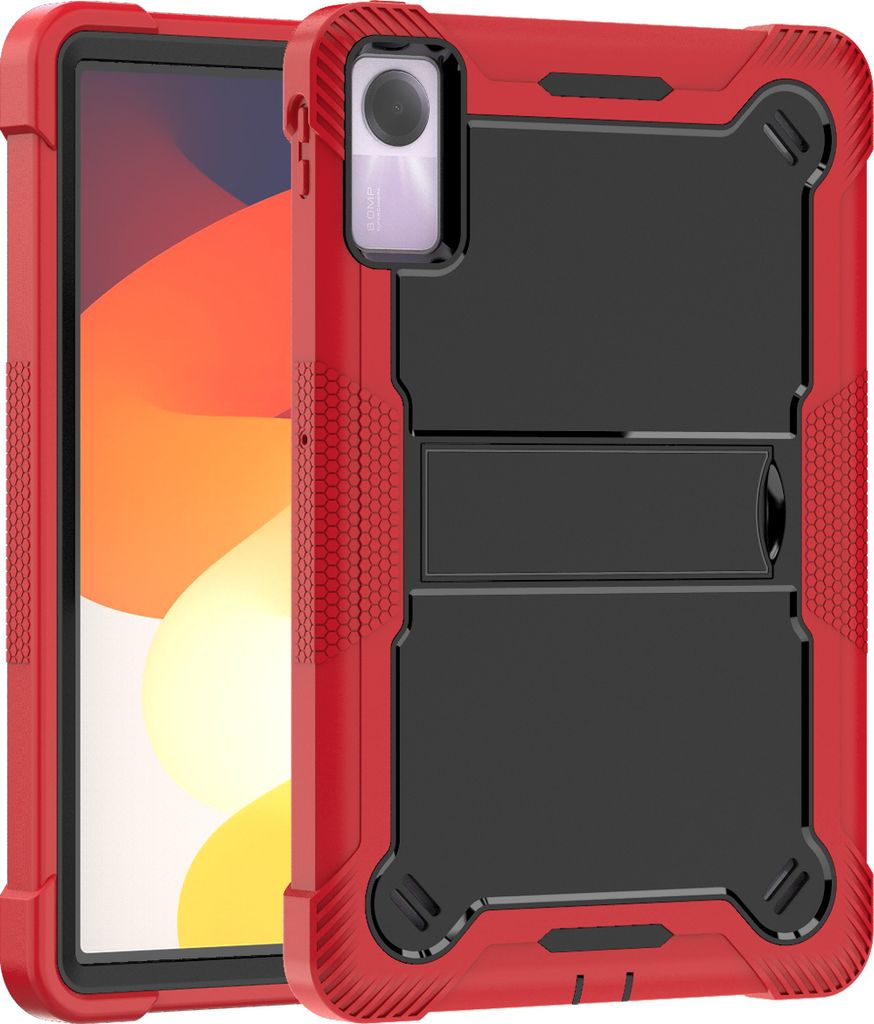 Schutzhülle für Xiaomi Redmi Pad SE 11" 2023 Robust Hybrid Tablet Hülle mit Ständer Rot