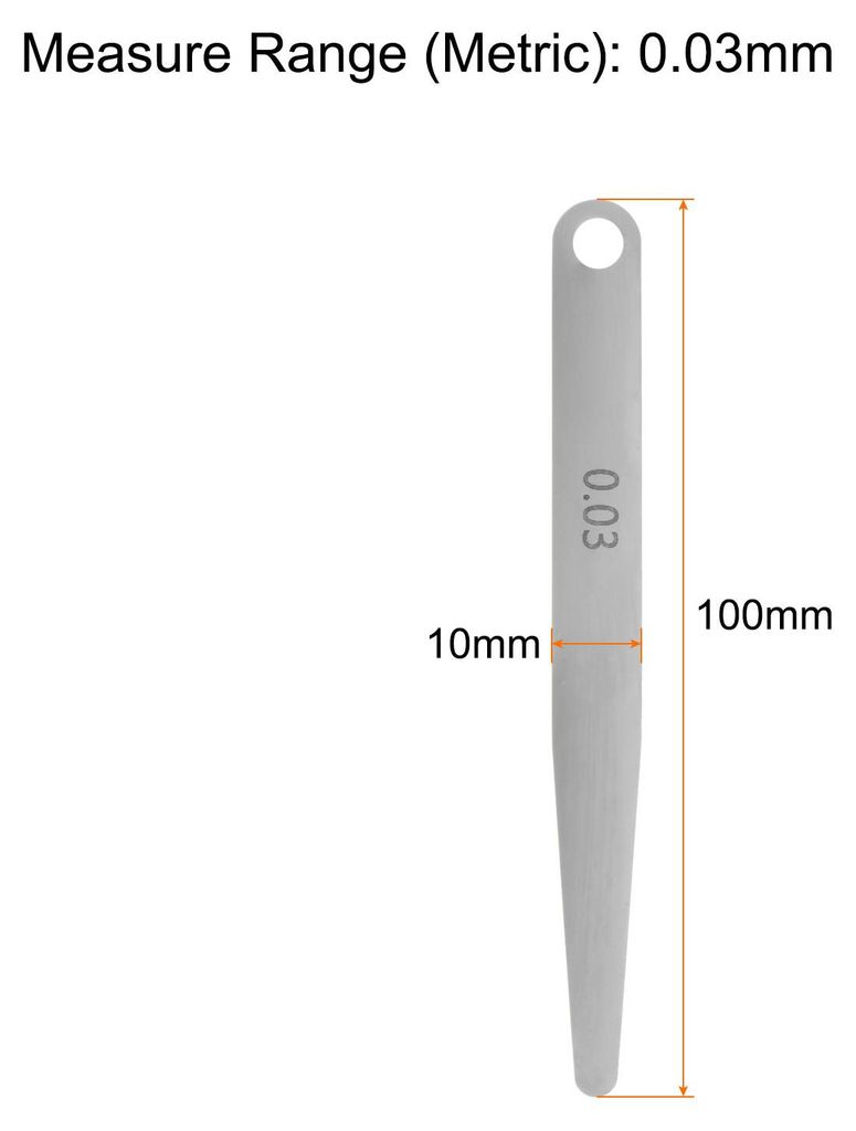 5 Stš¹ck Fš¹hlerlehre 0.03mm Dickenmesser 65MN Stahl Metrische Spalt Messwerkzeug Einzelklinge
