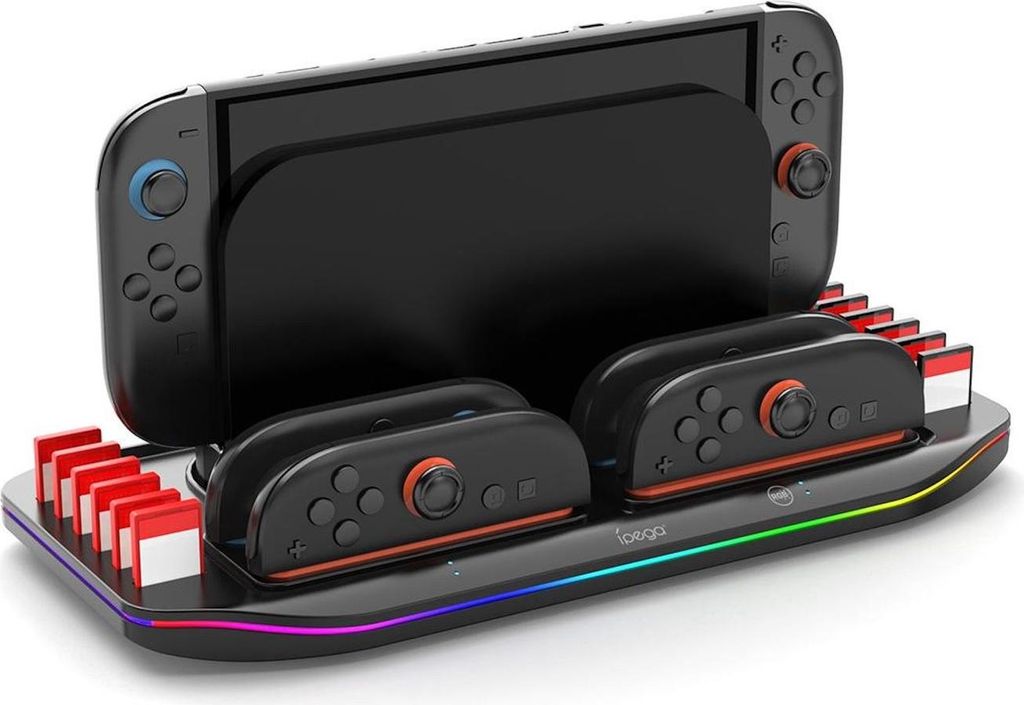 Für Nintendo Switch 2 ipega Ladestation 4 Ports für Konsole & Joy-Con Controller