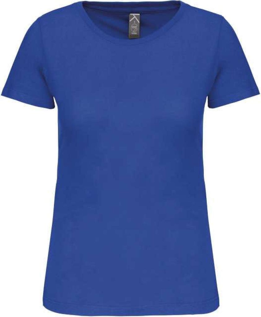 Kariban Damen T-Shirt Baumwolle Kurzarm Basic Shirt Rundhals, Größe:2XL, Farbe:Light Royal Blue