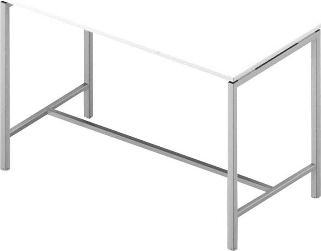 Quadrifoglio Konferenztisch Creo weiß rechteckig, 4-Fuß-Gestell weiß, 160,0 x 80,0 x 107,0 cm