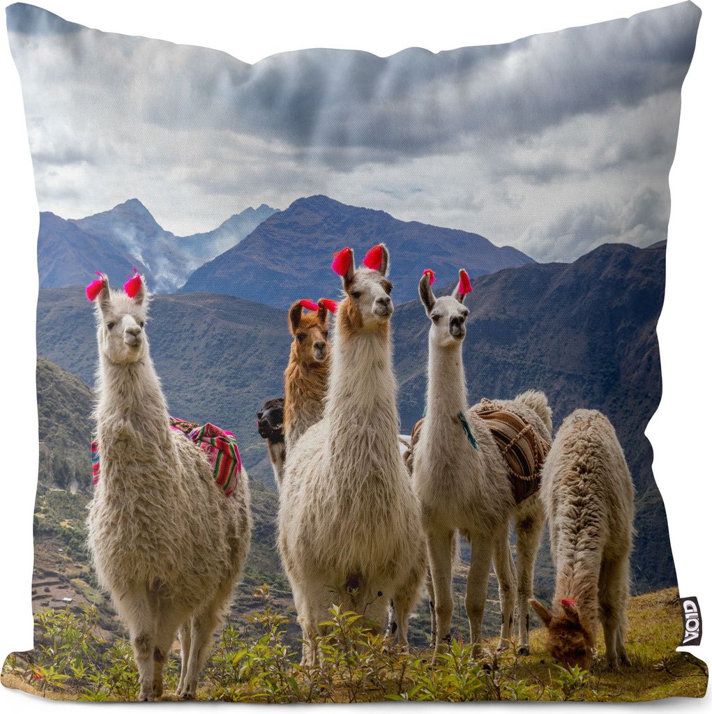 VOID Lamas Anden Kissenbezug Kissenhülle Sofakissen Kissen Deko Outdoor-Kissen Dekokissen