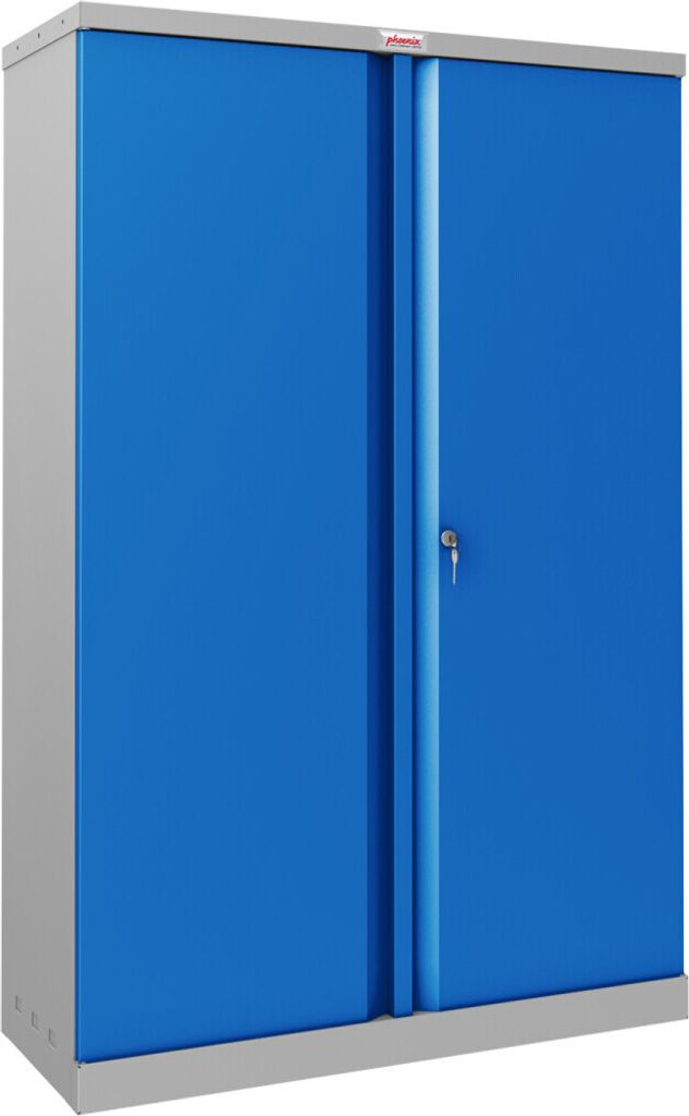 Phoenix SCL1491GBK - Stahlschrank - Schlüsselschloss - Grau / Blau - 91,5 x 37,0 x 140,0 cm