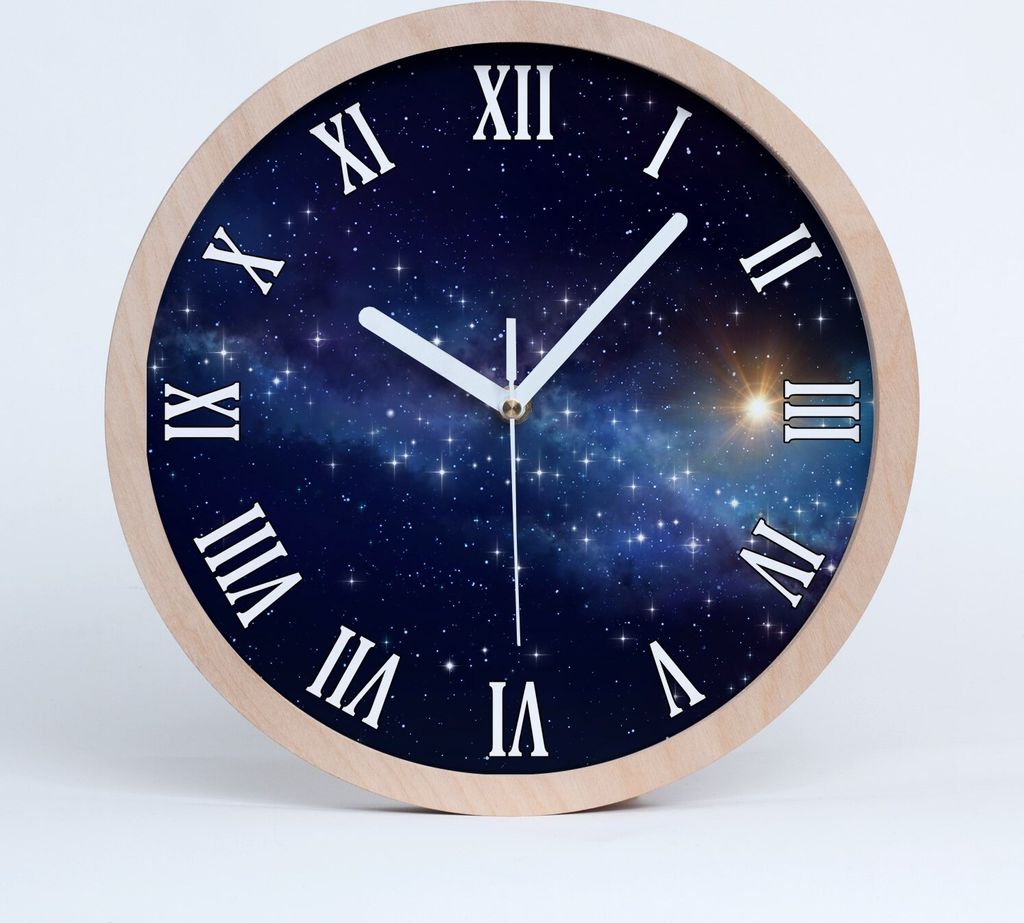 Holzuhr 20fi cm wanduhr - weiße Spitzen - Galaxis