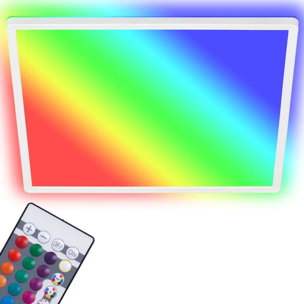Lumière LED Plafonnier RGB 15W Slim 1850lm - Design 29x29 cm Blanc