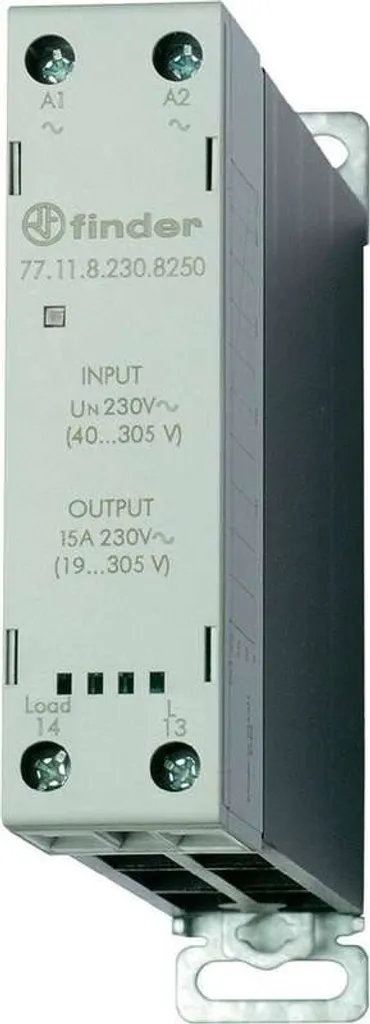 Finder 77.11.8.230.8250 Relais Statique SSR 15A 230V AC Boîtier 22,5mm