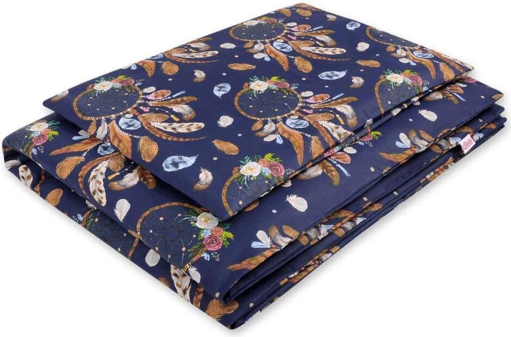 Babybett-Set, Wiegen-Set, weich, 100 % Baumwolle, 2-teilig, dunkelblau, -