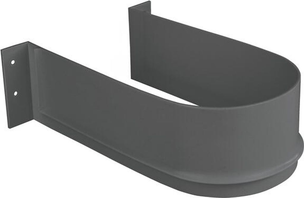 emuca Siphonblende, gebogen, Kunststoff, anthrazitgrau Produktbild 