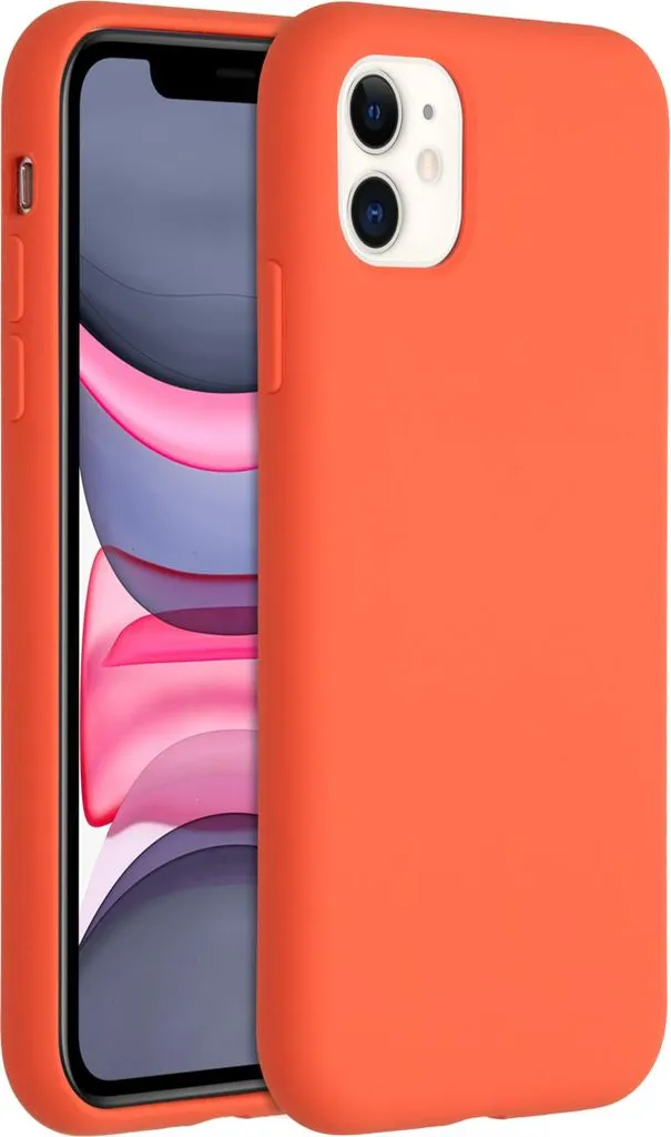 Custodia iPhone 11 Slim Accezz: Silicone Liquido Nectarine Matte