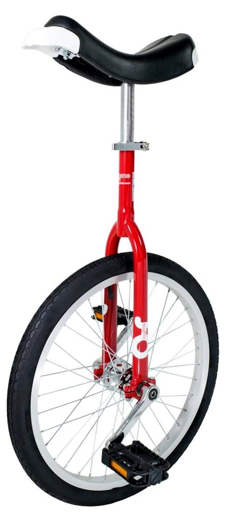 Einrad 20 Zoll, rot, mit 114 mm Kurbel, Alufelge, Mindestschrittlänge 62 cm