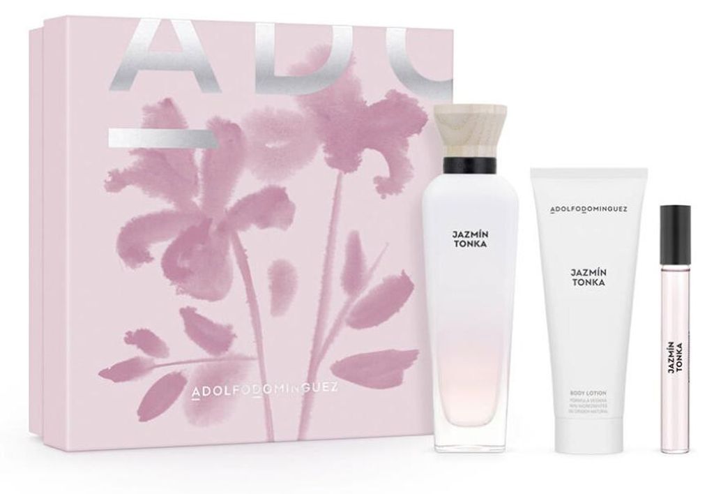 Adolfo Dominguez JASMINE TONKA Duftset 3-tlg EDT Spray EDP 120ml 75ml 10ml